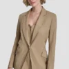 Blazer con costura en zigzag Blazer con costura en zigzag