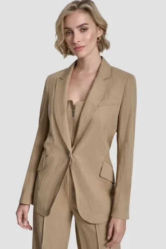 Blazer con costura en zigzag