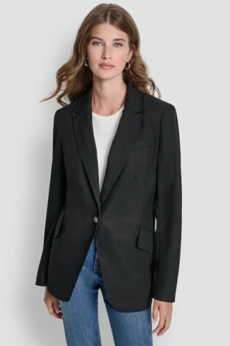 Blazer con costura en zigzag