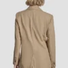 Blazer con costura en zigzag Blazer con costura en zigzag