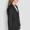 Blazer con costura en zigzag Blazer con costura en zigzag