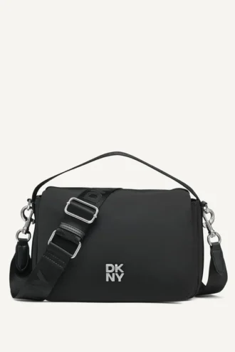 Bolso bandolera con solapa y logotipo Jenny