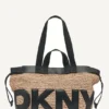 Bolsos Tote de rafia con logotipo Bardot Bolsos Tote de rafia con logotipo Bardot
