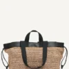 Bolsos Tote de rafia con logotipo Bardot Bolsos Tote de rafia con logotipo Bardot