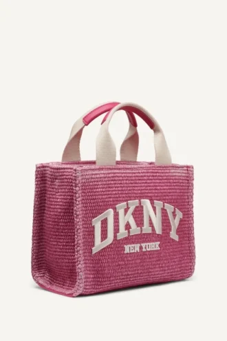 Bolsos Tote pequeños de paja Hadlee con logotipo