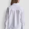 Camisa de popelín con botones de pedrería