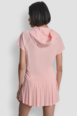 Camiseta con capucha de malla y logotipo