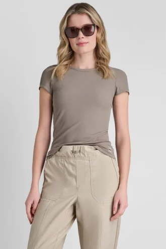 Camiseta de canalé Hudson con logotipo a tono