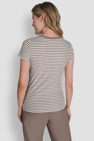 Camiseta de canalé Hudson con logotipo a tono