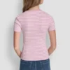 Camiseta de rayas con cuello redondo Camiseta de rayas con cuello redondo