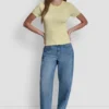 Camiseta de rayas con cuello redondo