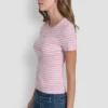 Camiseta de rayas con cuello redondo Camiseta de rayas con cuello redondo