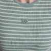 Camiseta de rayas con cuello redondo Camiseta de rayas con cuello redondo