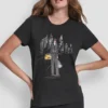 Camiseta motera con tachuelas y estampado Camiseta motera con tachuelas y estampado