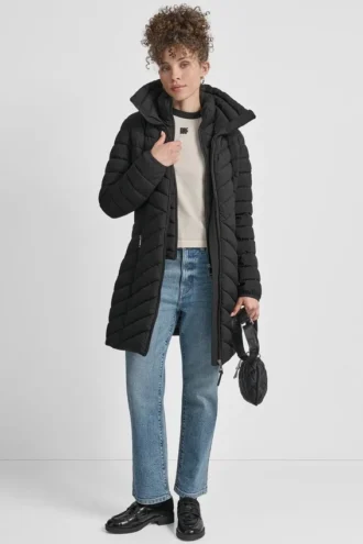 Chaleco largo plegable Abrigos Casual Chaleco largo plegable Abrigos Casual