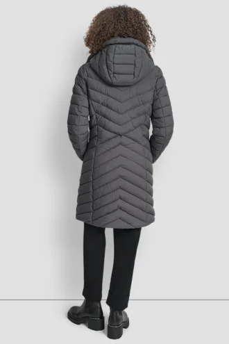 Chaleco largo plegable Abrigos Casual Chaleco largo plegable Abrigos Casual