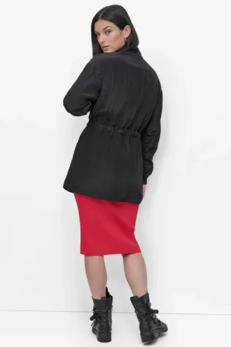 Chaqueta anorak de manga larga con textura