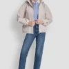 Chaqueta bomber de cuello alto con capucha Chaqueta bomber de cuello alto con capucha
