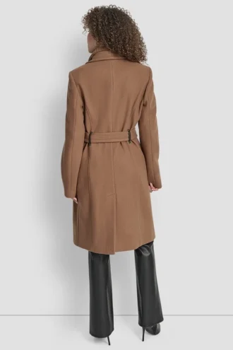 Chaqueta cruzada de lana con inserciones Chaqueta cruzada de lana con inserciones