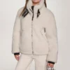 Chaqueta de sherpa con cremallera y cuello con hebillas Chaqueta de sherpa con cremallera y cuello con hebillas