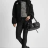Chaqueta de sherpa con cremallera y cuello con hebillas