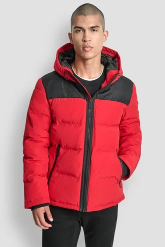 Chaqueta plumífera con logotipo