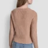 Cárdigan de cuello redondo con punto Tuck