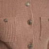 Cárdigan de cuello redondo con punto Tuck