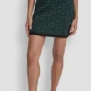Falda corta de jacquard con logotipo
