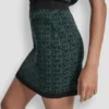 Falda corta de jacquard con logotipo