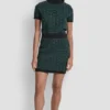 Falda corta de jacquard con logotipo