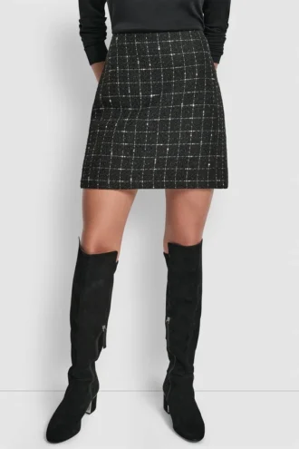 Falda de tweed bouclé