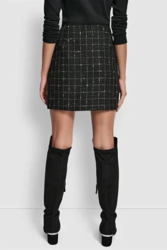 Falda de tweed bouclé