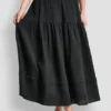 Falda Maxi con volantes y cintura fruncida Falda Maxi con volantes y cintura fruncida
