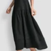 Falda Maxi con volantes y cintura fruncida Falda Maxi con volantes y cintura fruncida