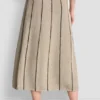 Falda Maxi sin cremallera con detalles de rayas