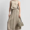 Falda Maxi sin cremallera con detalles de rayas