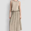 Falda Maxi sin cremallera con detalles de rayas