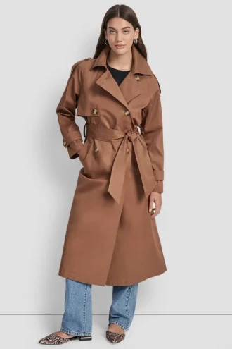 Gabardina de doble botonadura