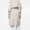 Gabardina larga con cinturón
