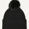 Gorro Disco DKNY con pompón de piel sintética Gorro Disco DKNY con pompón de piel sintética