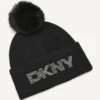 Gorro Disco DKNY con pompón de piel sintética Gorro Disco DKNY con pompón de piel sintética