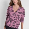 Jersey de cuello en V con estampado de logotipo
