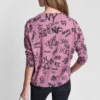 Jersey de cuello en V con estampado de logotipo