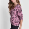 Jersey de cuello en V con estampado de logotipo