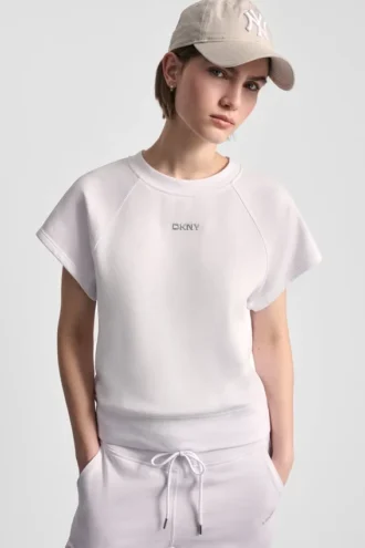 Jersey de manga corta con logotipo burbuja metalizado