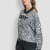 Jerséu de punto con logotipo de leopardo Jerséu de punto con logotipo de leopardo