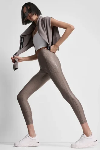 Leggings de cintura alta 7/8 estampados con bolsillos