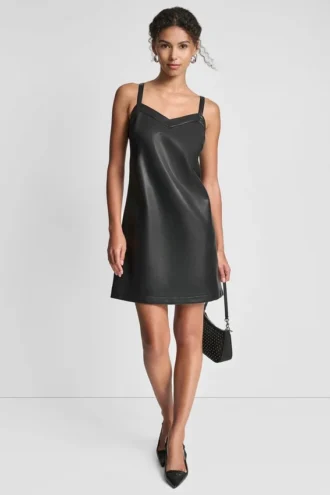 Minivestido sin mangas de corte A