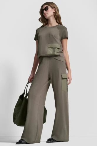 Pantalón cargo de jerséis de talle alto